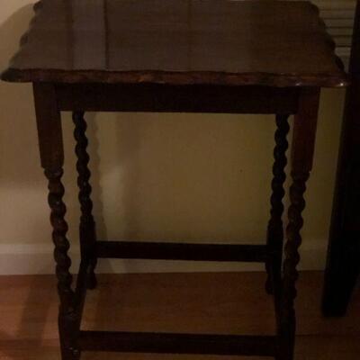 Another Oak Barley Twist Table - Rectangle (16in x 23in x 29in H)