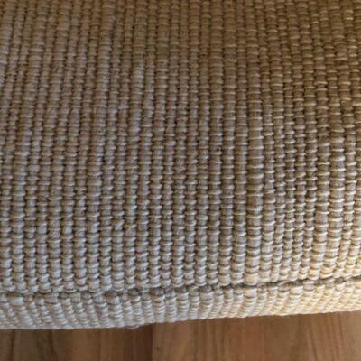 Detail View of Wool Upholstery on MCM Sofa.