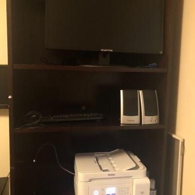 27in Scepter monitor, Keyboard, Mouse, Gateway Computer Speakers, Epson ET3760 Printer.