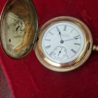 antique good filled pocket watch  runs great