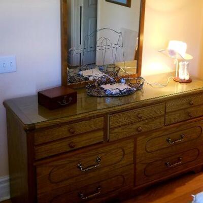 vintage maple dresser with night stands