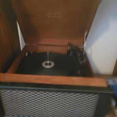 record player opened up