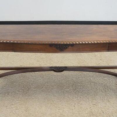 1040	MAHOGANY ONE DRAWER CONSOLE TABLE W/CARVED BALL & CLAW CABRIOLE LEGS, APPROXIMATELY 70 IN X 20 IN X 29 IN HIGH
