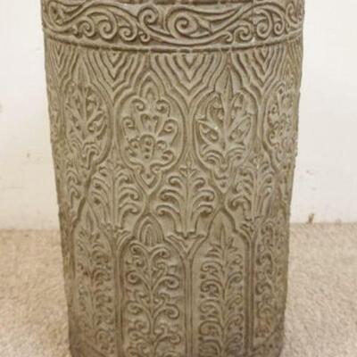 1070	POTTERY UMBRELLA STAND, ARTS & CRAFTS STYLE DESIGN, APPROXIMATELY 12 IN X 19 1/2 IN HIGH
