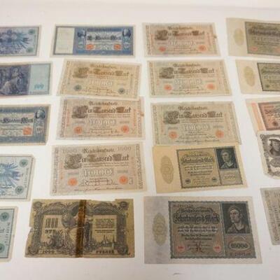 1288	LARGE LOT OF ASSORTED GERMAN BANK NOTES MARKS
