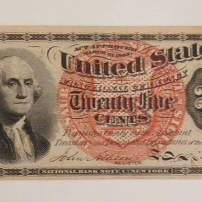 1076	25 CENTS US FRACTIONAL CURRENCY, WASHINGTON 1863
