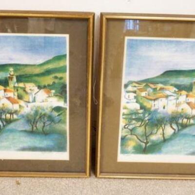 1260	2 FRAMED ARTIST SIGNED & NUMBERED COLLECTORS GUILD LITHOGRAPHS, APPROXIMATELY 21 IN X 21 IN OVERALL
