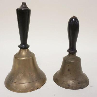 1233	LOT OF 2 ANTIQUE BRASS BELLS, TALLEST APPROXIMATELY 8 IN HIGH
