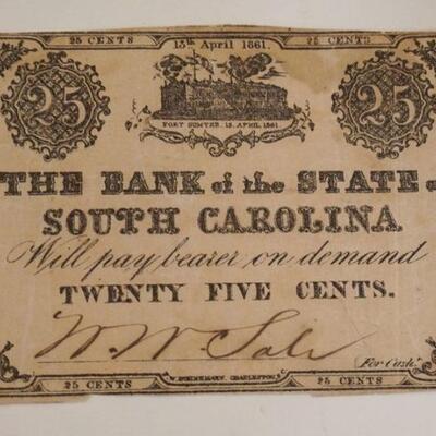 1135	25 CENTS US FRACTIONAL CURRENCY, CIVIL WAR 1861
