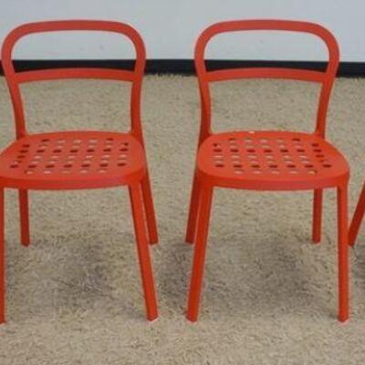 1204	4 MODERN STYLE METAL CHAIRS
