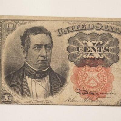 1129	10 CENTS US FRACTIONAL CURRENCY, WILLIAM M MEREDITH 1874
