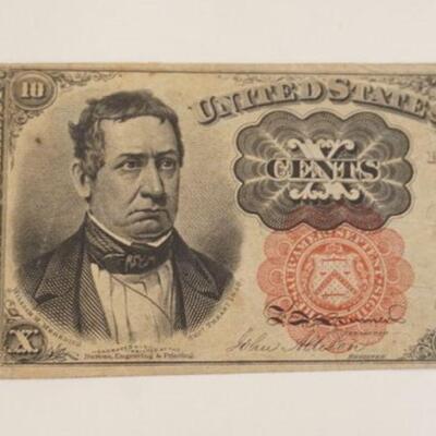 1125	10 CENTS US FRACTIONAL CURRENCY, WILLIAM M MEREDITH 1849
