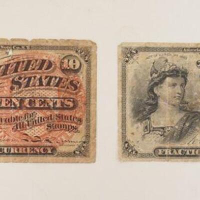 1105	10 CENTS US FRACTIONAL CURRENCY 1863, X 2
