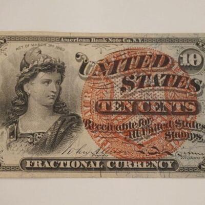 1119	10 CENTS US FRACTIONAL CURRENCY 1863
