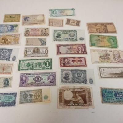 1295	LARGE GROUP OF ANTIQUE FOREIGN PAPER CURRENCY
