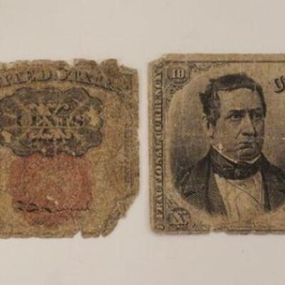 1115	10 CENTS US FRACTIONAL CURRENCY, WILLIAM M MEREDITH 1864, X 2

