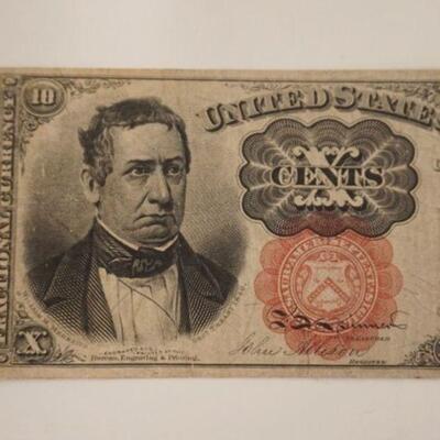 1127	10 CENTS US FRACTIONAL CURRENCY, WILLIAM M MEREDITH 1874
