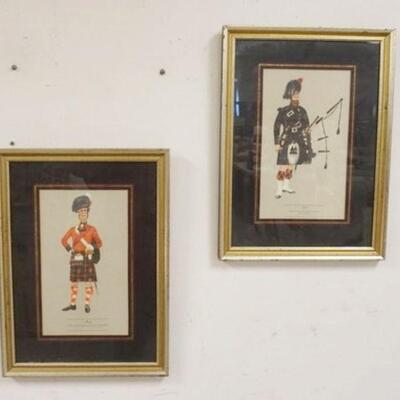 1276	PAIR OF FRAMED & MATTED SCOTTISH HIGHLANDERS, APPROXIMATELY 13 3/4 IN X 18 3/4 IN
