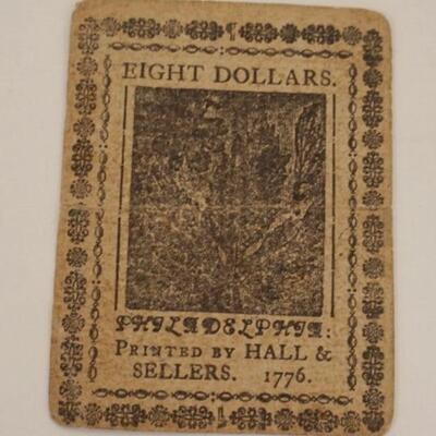 1152	1776 PHILADELPHIA COLONIAL CONTINENTAL CURRENCY EIGHT DOLLARS

