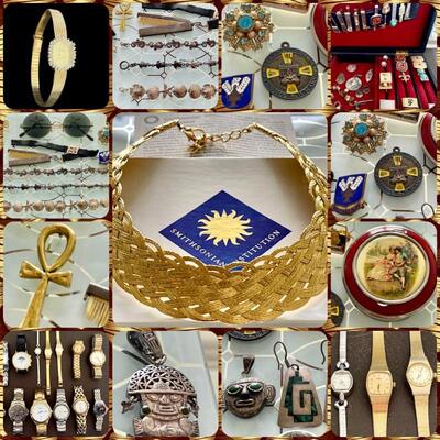 Jewelry including Sterling silver, Smithsonian, necklaces, bracelets, etc. 
