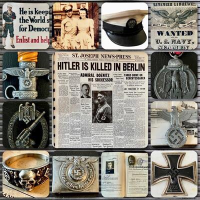 World War II memorabilia including items from Hitler's infamous Nazi regime in Germany 