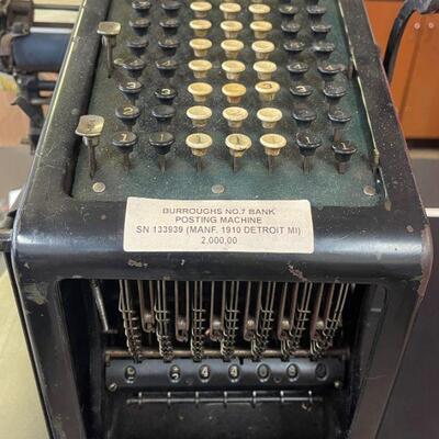 Burroughs NO.7 Antique Posting Mach..