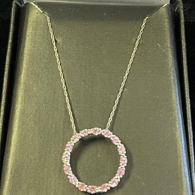 10k Pink Ice Necklace