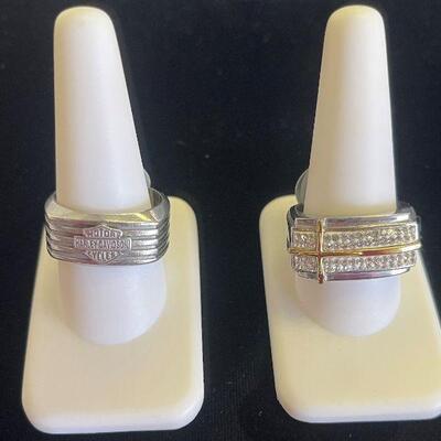 Man's Harley Ring and Diamond Ring