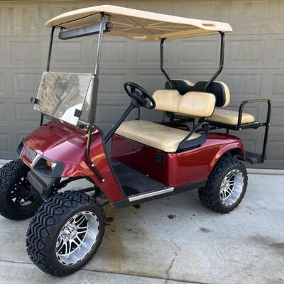 EZ-Go Golf Cart, Electric in Inferno Red