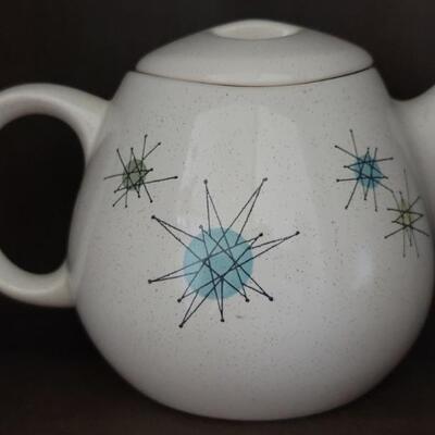 MID CENTURY Franciscan Starburst Atomic Teapot