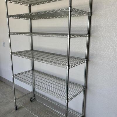 Rolling Metal Utility Shelves, 1 of 4