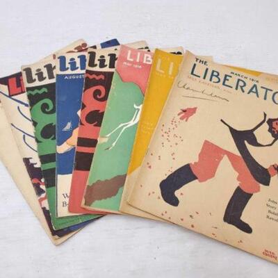 #1412 â€¢ 8 Antique Liberator Magazines from 1918: Does Not Include January 1918, February 1918, July 1918, and October 1918 Issues.