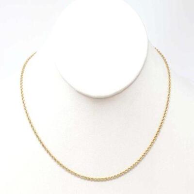#868 • 14k Gold Necklace, 5.6g: Weighs Approx: 5.6g Measures Approx: 16.5 inches. 