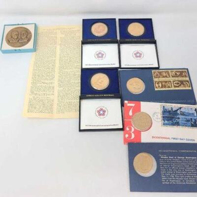 #1318 • (7) 1961-1973 U.S. Commemorative MedalsIncludes The Official Civil War Centennial Commission Commemorative Medallion 1961-1965...