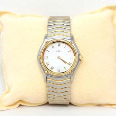 #1052 • Ebel 18k Gold Bexel Women's Watch: Includes Pillow, Case, Manual, Warranty Card and Replacement.