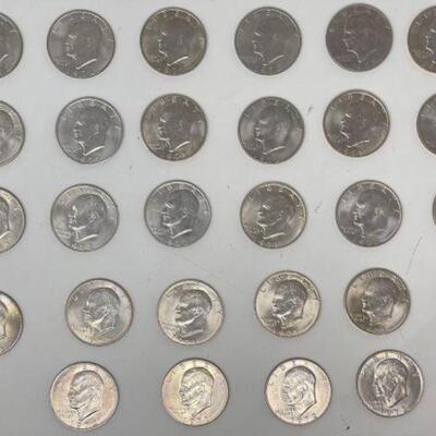 #1250 • 1971-1976 Eisenhower Dollar 40% Silver 632.3g. 