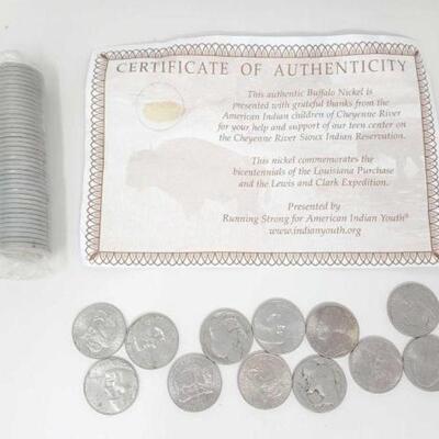 #1295 • (52) 2004-2005 Buffalo Nickels: Includes Certificate of Authenticity