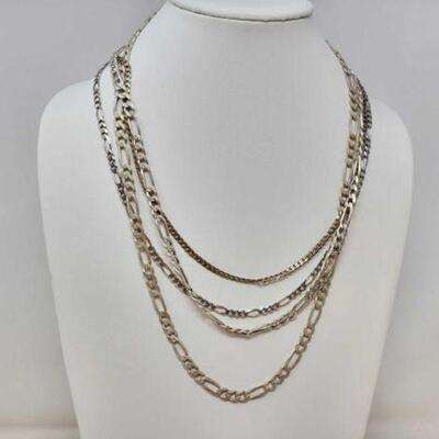 #972 â€¢ .925 Silver Chains, 113.4g