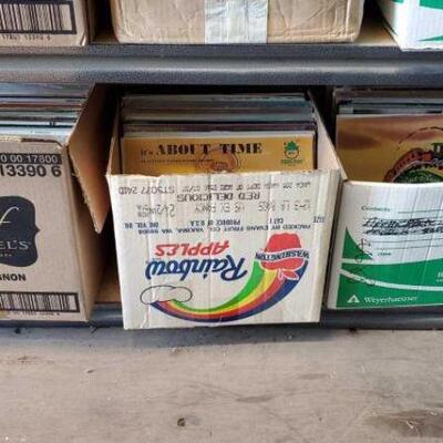 #3062 â€¢ 3 Boxes Full of 33RPM Vinyl Records from 60s-70s Era: Includes Frank Sinatra September of my Years, Traveling on Robert Goulet...