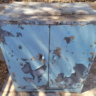 #80502 â€¢ National Office Furniture Storage Box With Paints And More. 
