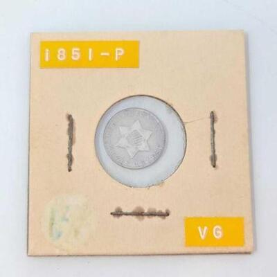 #1198 • 1851 U.S. III Cent Silver