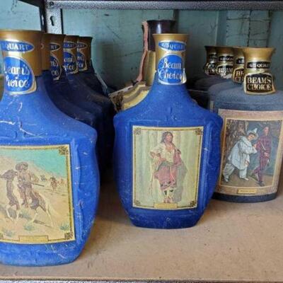 #3022 â€¢ 15 Jim Beam Vintage Collectible Bottles: