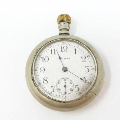#1080 â€¢ Waltham Pocket Watch 15 Jewels. 