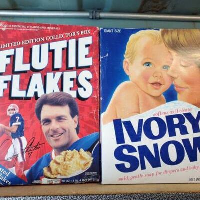 #3006 â€¢ Vintage Flutie Flakes Cereal Box and Ivory Snow Gentle Soap