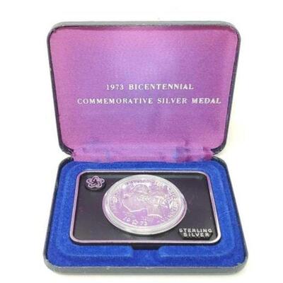 #1184 • 1973 Bicentennial Commemorative Silver Medal in Original Box