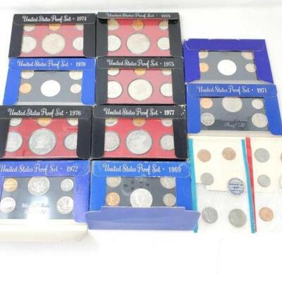#1278 • United States Proof Sets 1968-1977 and Uncirculated Mint Sets