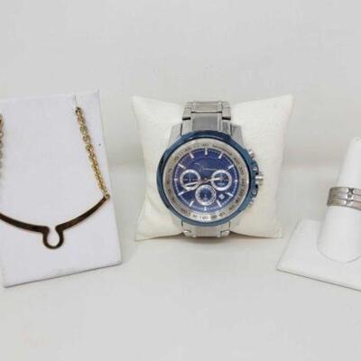 #1086 â€¢ Bracelet, Marc Anthony Watch & Ring Ring is a size 8.