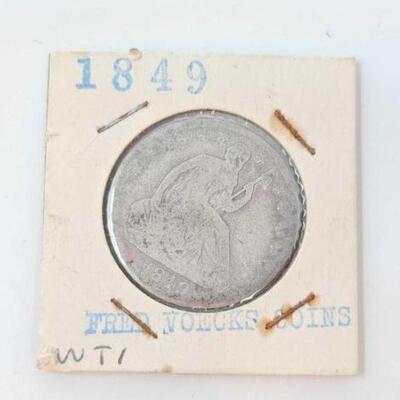 #1192 • 1849 Seated Liberty Silver Dollar/: New Orleans Mint