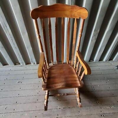 #10500 â€¢ Wooden Rocking Chair