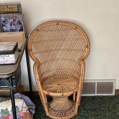 Vintage child's peacock chair